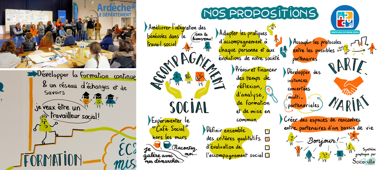 Photos facilitation graphique pour le département de l'Ardèche